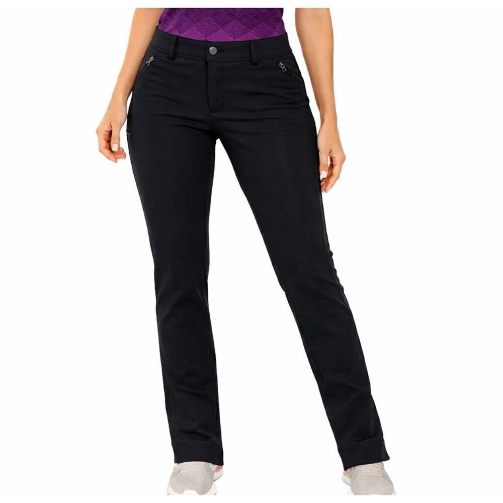 BetaBrand pants straight leg pull on ponte knit stretch pockets SZ SM career